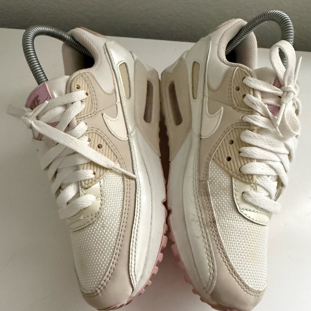 Nike Women's Sneakers - Cream and Pink - Picture 4 of 7